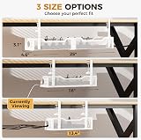 Cinati Under Desk Cable Management Tray White No Drill Clamp Wire Organizer view 5