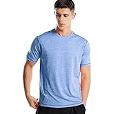 Zengjo Athletic Shirts for Men Short Sleeve Quick Dry Workout Running Gym Sport Exercise Tee Moisture Wicking