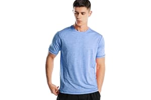 ZENGJO Athletic Shirts for Men Short Sleeve Quick Dry Workout Running Gym Sport Exercise Tee Moisture Wicking