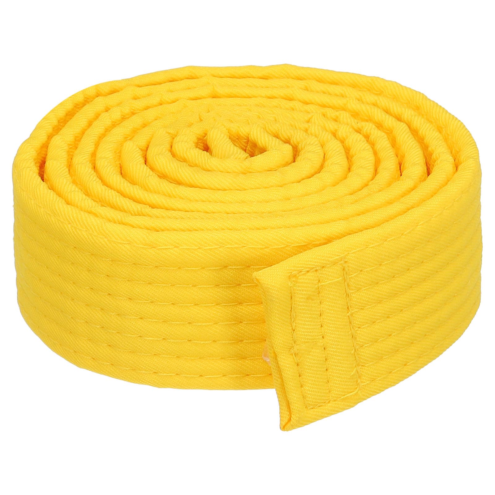 PATIKIL Taekwondo Colored Ranking Belt 1.5" x5.2Ft 1.6m, Polyester Martial Arts Judo Karate Belt for Coach Teaching Practice, Yellow