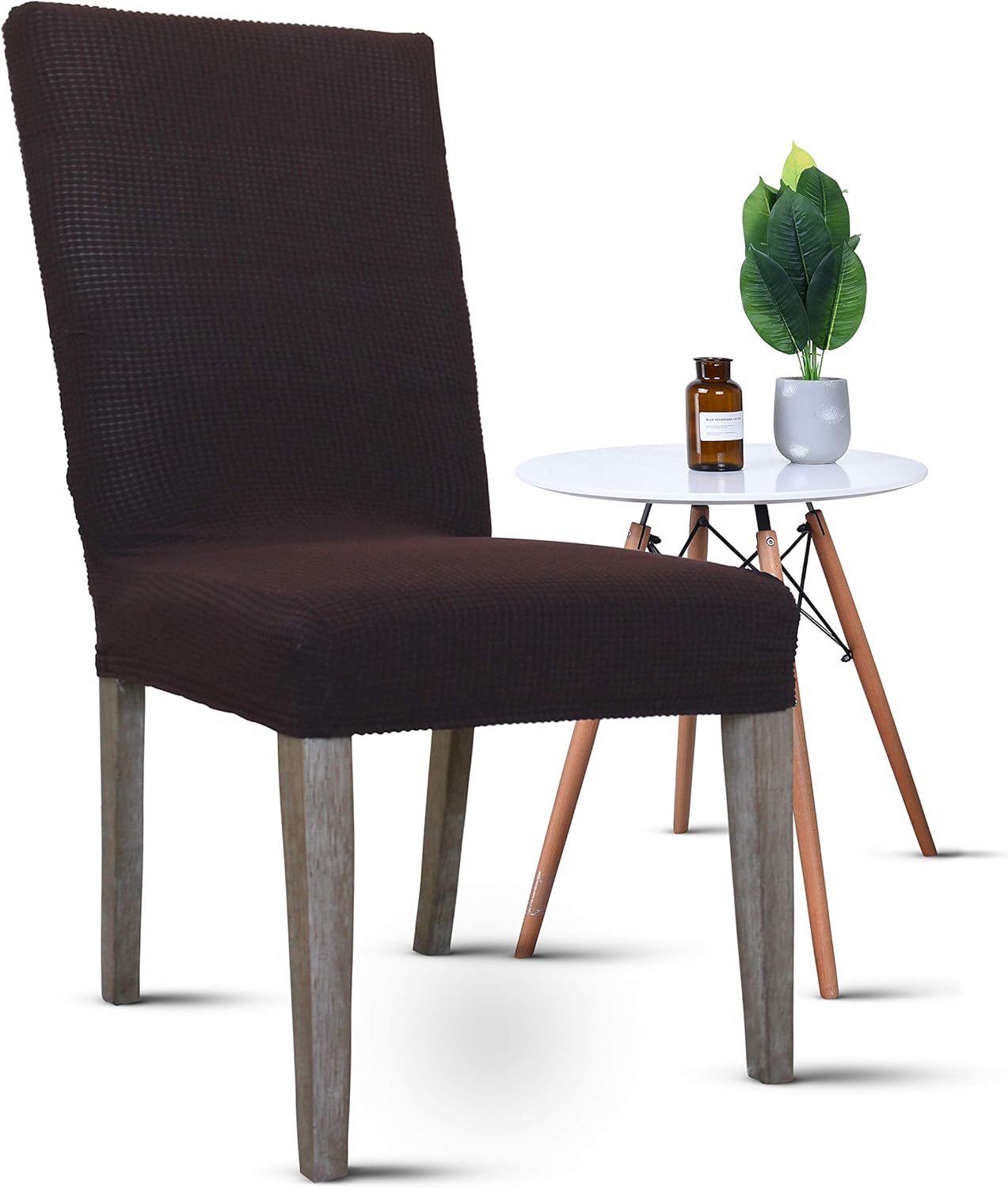 Best Universal Stretch Dining Room Chair Cover Brown