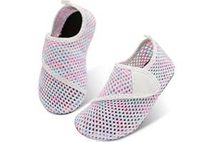 JIASUQI Kids Boys and Girls Summer Athletic Water Shoes Aqua Socks for Beach Swimming Pool