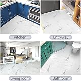 crayfomo 10pk Waterproof Marble White Vinyl Floor Tiles Self Adhesive 30x30cm view 8