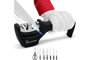 PRIORITY CHEF PriorityChef Kitchen Knife Sharpener Tool, Heavy Duty 4 Stage Knife Sharpening Kit and Scissor Sharpener, Repair, Polish and Sharpen your Kitchen Knife Easily