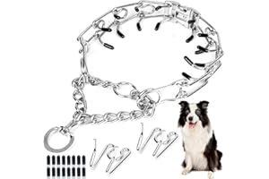 RELUX Adjustable Training Collar with Quick Release Buckle, No Pull Collar for Small Medium Large Dogs,Packed with Extra 2 Links,S