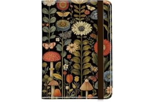 CRAFTYMELODY PU Leather Passport Holder Cover 5.9×4.3 Inch with Credit Card Slot Boarding Pass Slot Combo Blocking Passport H