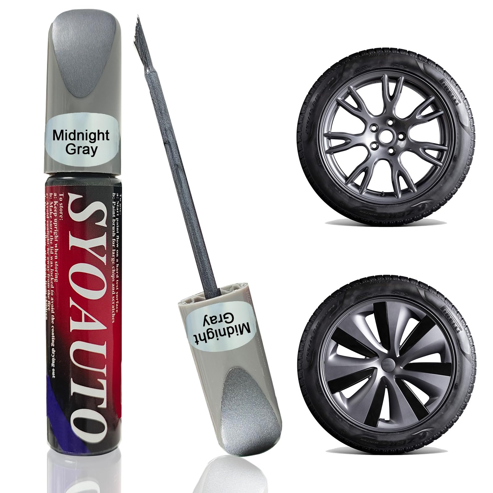 SYOAUTO Midnight Gray Rim Touch Up Paint For Tesla