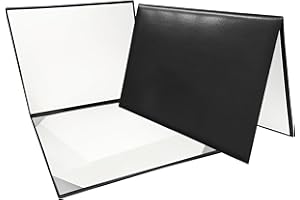 Gradplaza Diploma Cover 8.5" x 11" Padded Graduation Diploma Holder Certificate Holder Smooth Certificate Cover Black