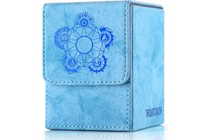 tombert 150+ Premium Deck Box for MTG, PTCG, Large Capacity with 2 Dividers, Fits 150+ Sleeved Cards TCG Trading Card Games(bright blue)