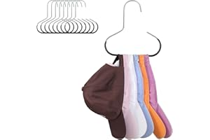 Vigorluck Baseball Hat Organizer Cap Rack for Closet 8 packs Black Hat Holder for Closet for Hat, Tie, Bra, Belt, Tank Top, S