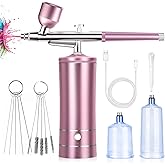 Daakro Cordless Airbrush Set - Portable Rechargeable Airbrush Kit with Compressor, Auto Handheld Air Brush Gun Sets for Makeu
