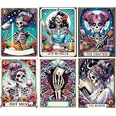 Mrnsiet 6 Pack Halloween Diamond Painting Kits for Adults, Skull Woman Diamond Art Kits for Beginners,5D DIY Halloween Full Drill Round Crystal Gem Art Craft Kits for Home Decor 12x16 Inch