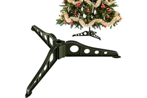 BESPORTBLE Universal Christmas Tree Stand for Artificial Trees - Foldable ABS Plastic Base Holder Replacement (1-3ft, Green) for Indoor/Outdoor Holiday Decor