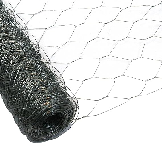 25 Meter Rolle Maschendraht Sechseckgeflecht Hühnerzaun Geflügelzaun Drahtzaun verzinkt Maschenweite 50 mm (Höhe 150 cm)
