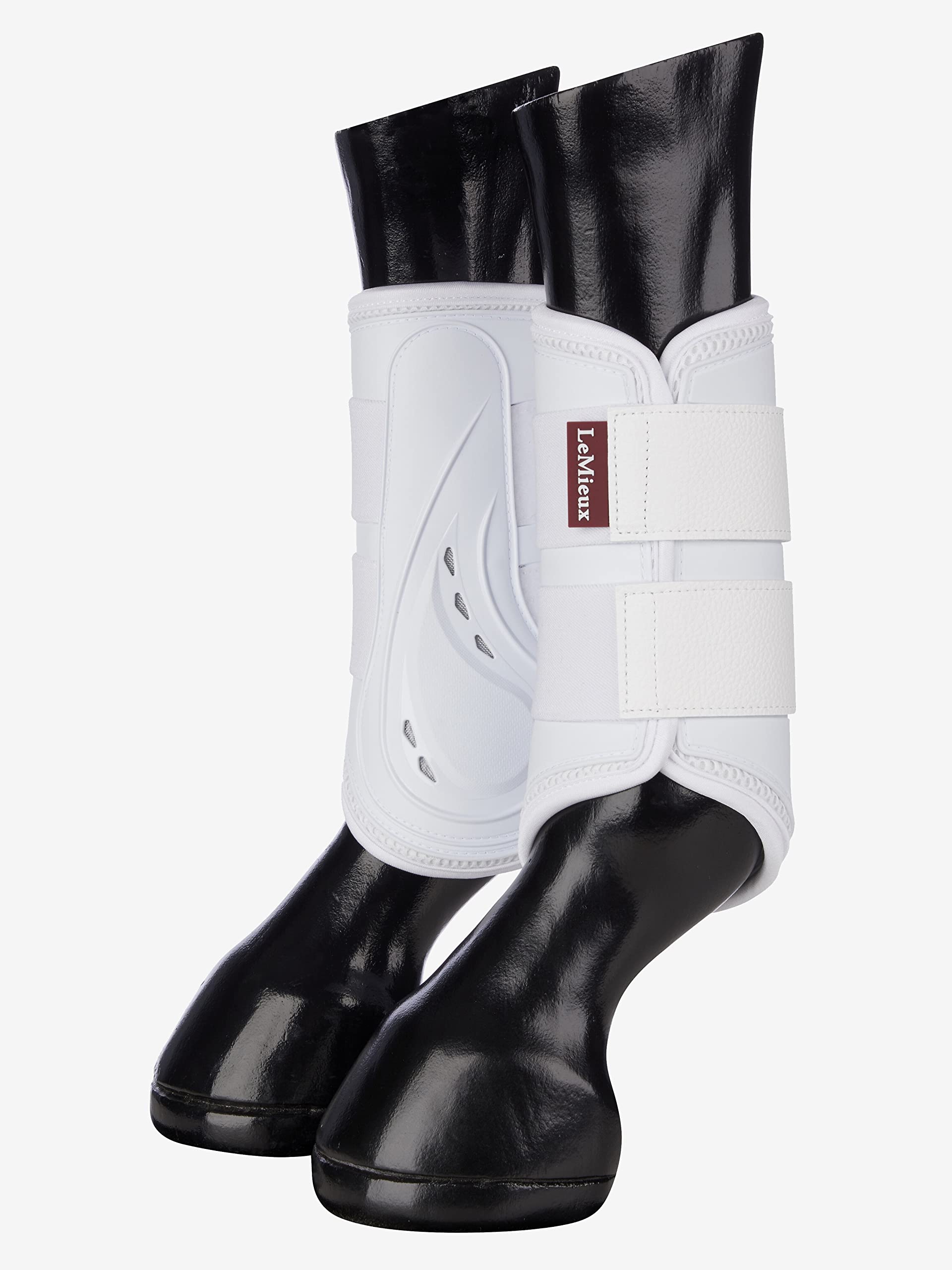 LeMieux ProShell Brushing Horse Boots - Protective Gear and Training Equipment - Equine Boots, Wraps & Accessories (White/Medium)