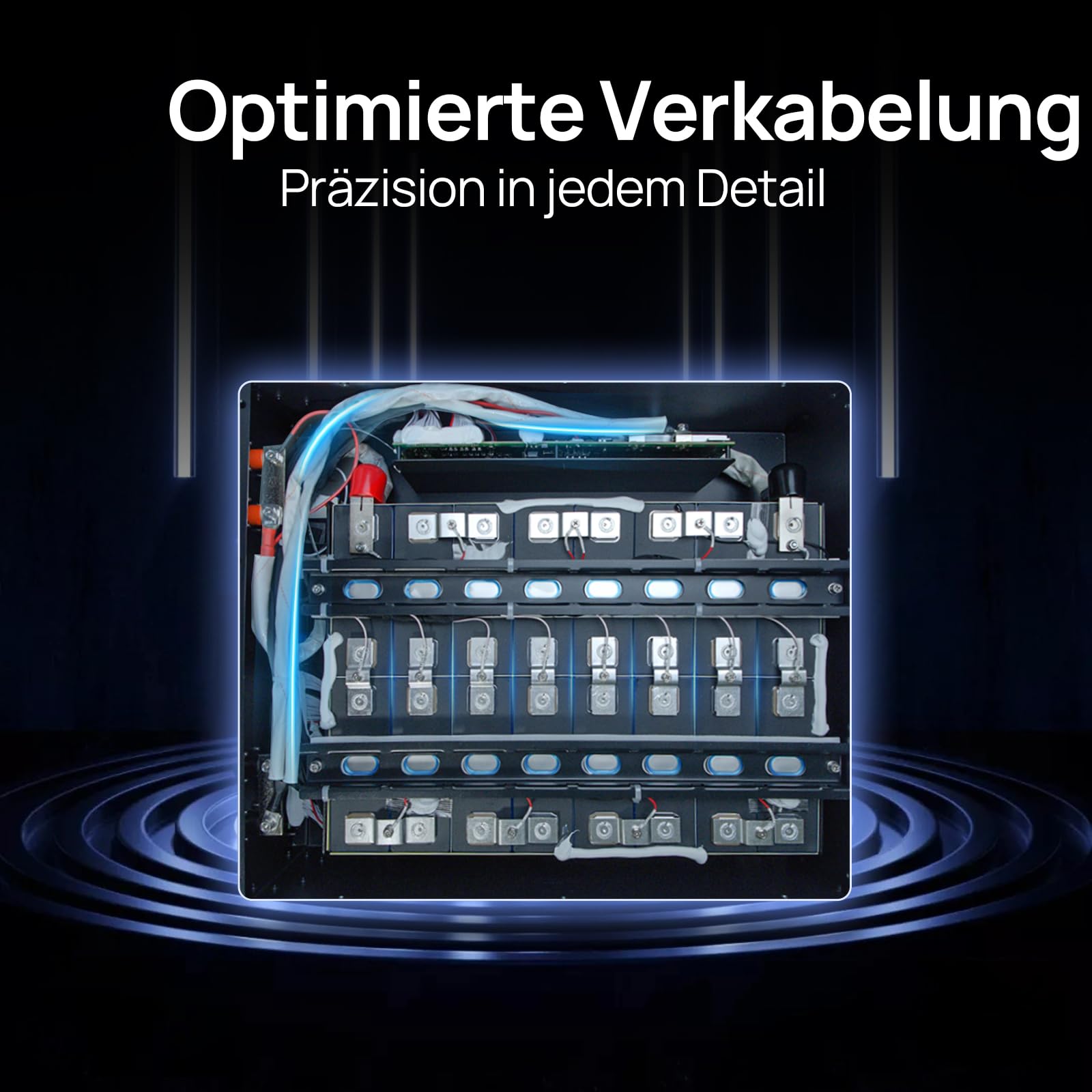 ECO-WORTHY LiFePO4 48V 100Ah V3 Bluetooth mit 100A BMS,5.12KWh 48V Lithiumbatterie Serverschrank Solarbatterie für Solaranlage Komplettset,Photovoltaikanlage,IEC 62619 6