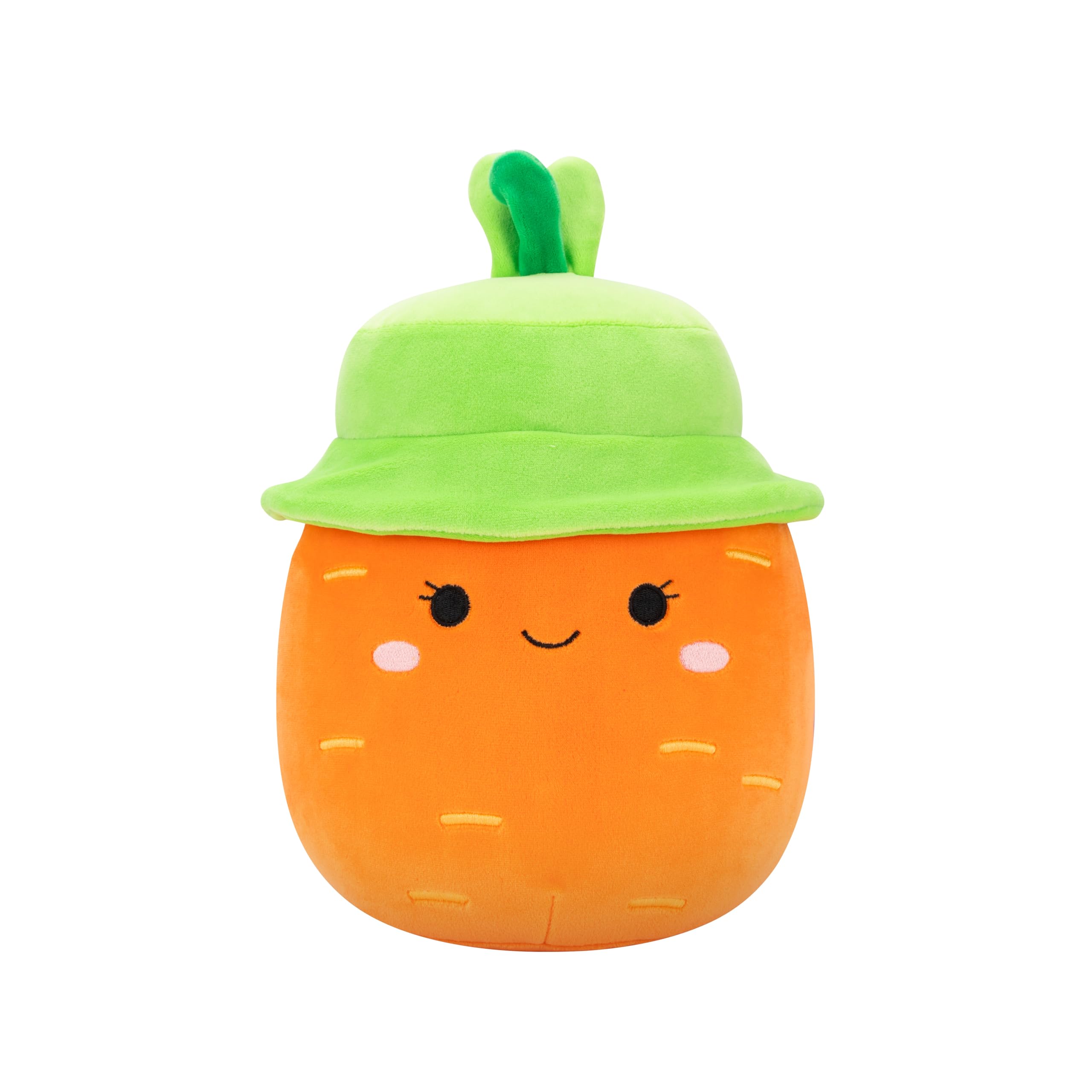 Squishmallows Original 8in Caroleena The Orange Carrot with Bucket Hat – Official Jazwares Plush (Little)