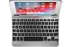 Brydge 7.9 Keyboard Compatible with iPad Mini 4th and 5th Generation | Aluminum | Wireless | Rotating Hinges | 180 Degree Viewing (Silver)