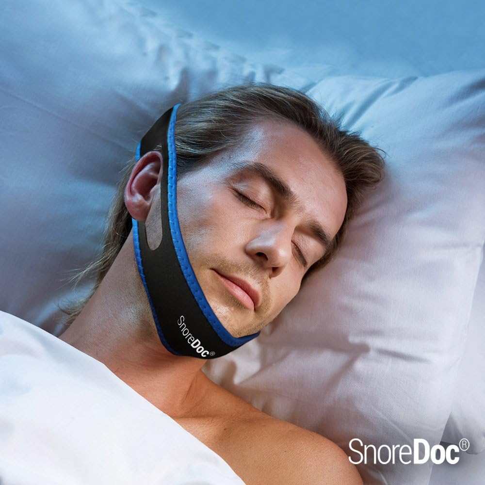 SnoreDoc™ Anti Snoring Chin Strap – Snore Strap Stops Snoring and Eases Nighttime Breathing – Effective Sleep Aid Device Supports Jaw for Natural and Instant Snore Relief – NEW AND IMPROVED VERSION: Health & Personal Care