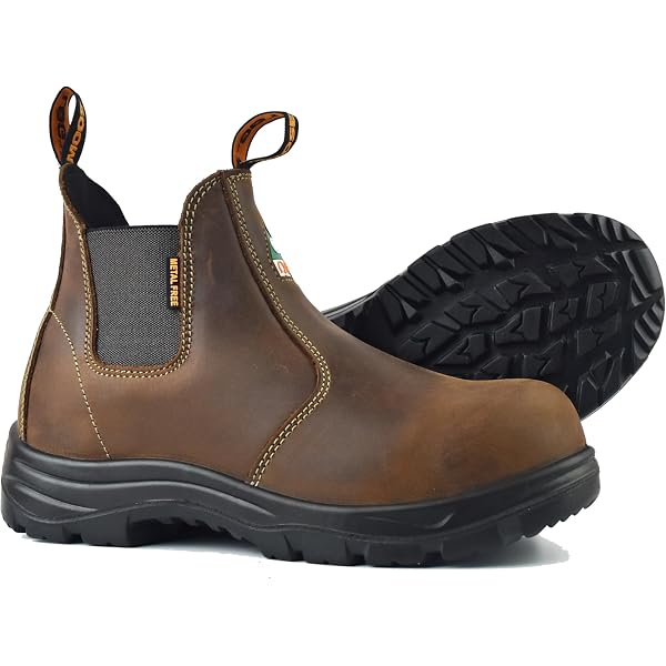 Anfibi Da Lavoro Donna Wolverine Revival - Pelle Impermeabile, Puntale Composito, Suola Leggera, Antiscivolo, Sicurezza ASTM F2413-18