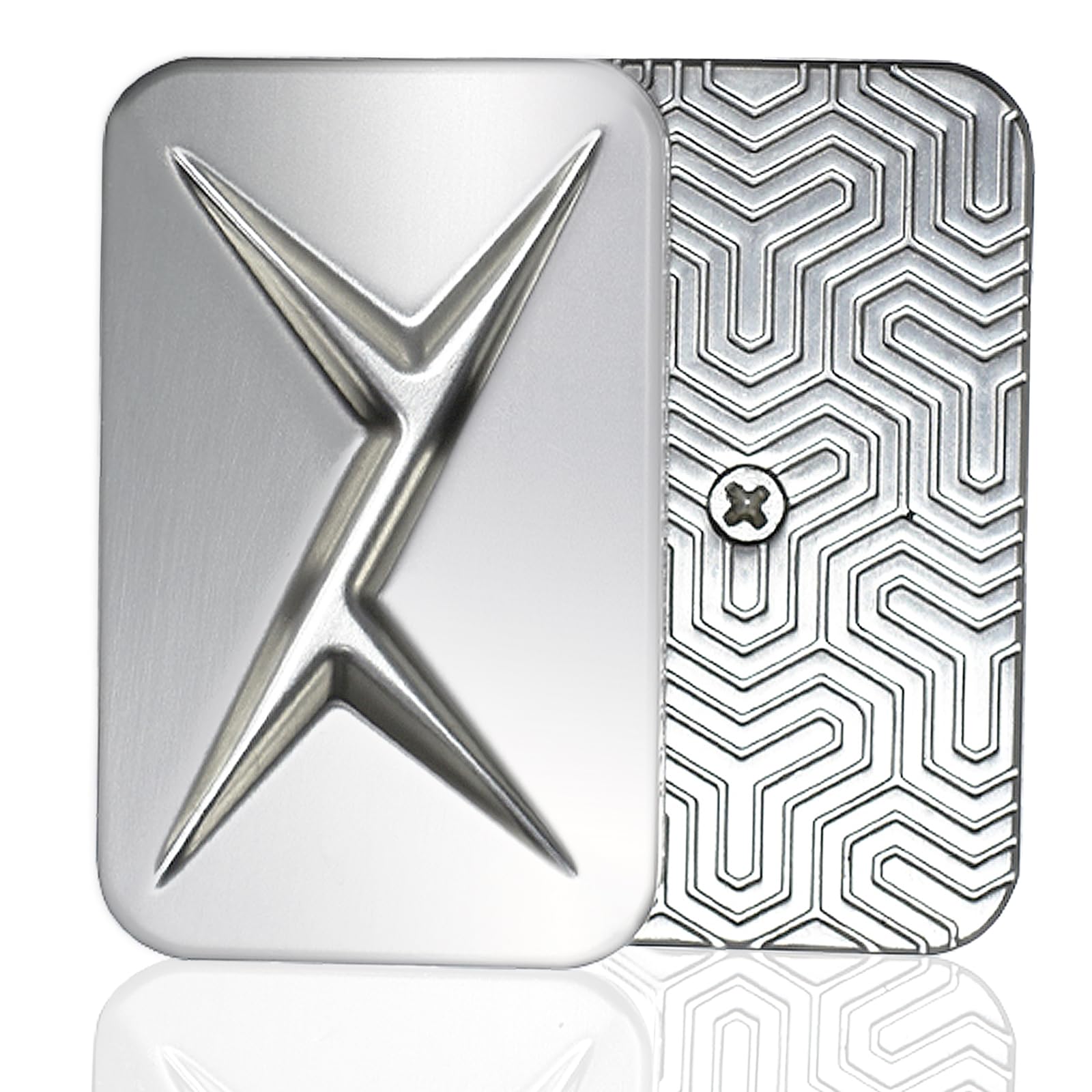 Sunny Power Fidget Slider Stress Relief Toy, Metal Poker Push Card, Portable Fidget Toys for Adults Anxiety Relief Magnetic Sensory Desk Toy, Gift for Boyfriend Fidget Hand Spinners for Men and Women