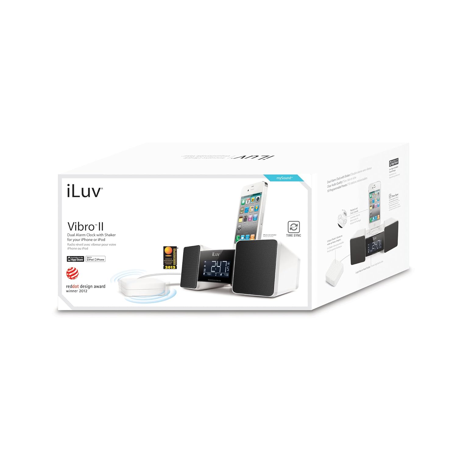 Amazon.com: iLuv Vibro II Alarm Clock 30-Pin Speaker Dock with Bed Shaker  (White) (Discontinued by Manufacturer): Home Audio & Theater