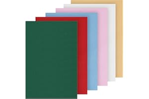 GUKASXI 6 Pieces Aida Cloth 14 Count Cotton Cross Stitch Fabric for Needlework Embroide (6 Color)