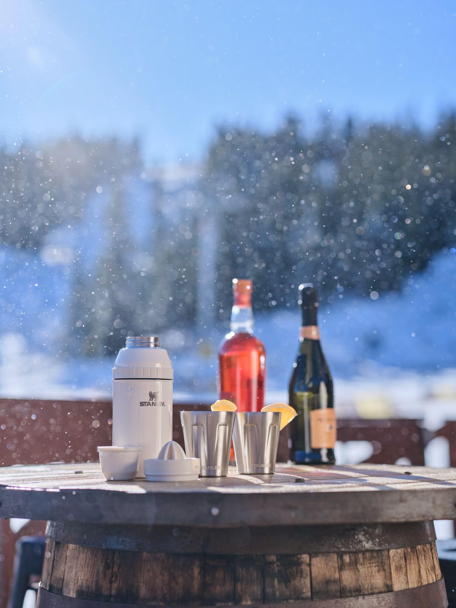 Stanley Happy Hour Cocktail Shaker Set 20 oz | Bartender Kit for Camping and Travel | Cocktail Drink Mixing Set with 2 Cups | Insulated Stainless Steel | BPA-Free | Stainless Steel