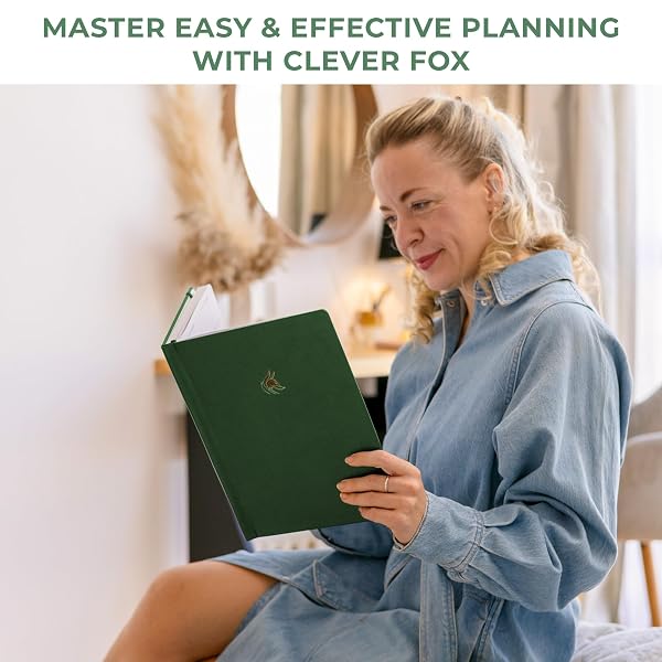 CLEVER FOX PLANNER PRO PREMIUM JAN 2026-JAN 2027 – LUXURIOUS WEEKLY, MONTHLY & BUDGET AGENDA ORGANIZER FOR PRODUCTIVITY & REACHING GOALS, A4 HARDCOVER + KEEPSAKE BOX – FOREST GREEN