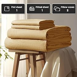 Shilucheng 100% French Linen Sheets - California