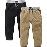Bumeex Toddler Boy's 2pk Cotton Pull-on Pants 2-9years