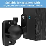 Cozycase 2 Pcs Speaker Wall Mount Kit Adjustable Rotatable Tilted Black view 3