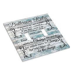 Wood Bath Bathroom Rules 2 Gang Double Toggle Light