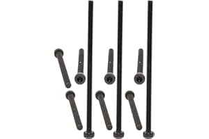 XunLiu 10PCS Grade 14.9 Alloy Steel Hex Socket Head Cap Screws Allen Wrench Drive Knurled Screws Black(10,M4X80(10pcs))