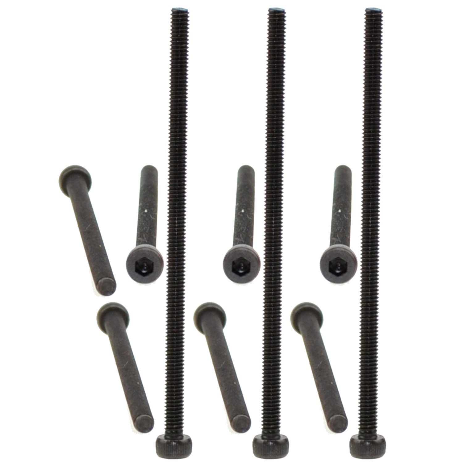 XunLiu 10PCS Grade 14.9 Alloy Steel Hex Socket Head Cap Screws Allen Wrench Drive Knurled Screws Black(10,M4X80(10pcs))