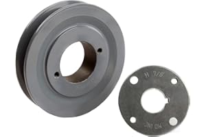 MASTERDRIVE Cast Iron 4.5" Single Groove Belt A Section 4L Pulley w/ 7/8" Sheave Bushing