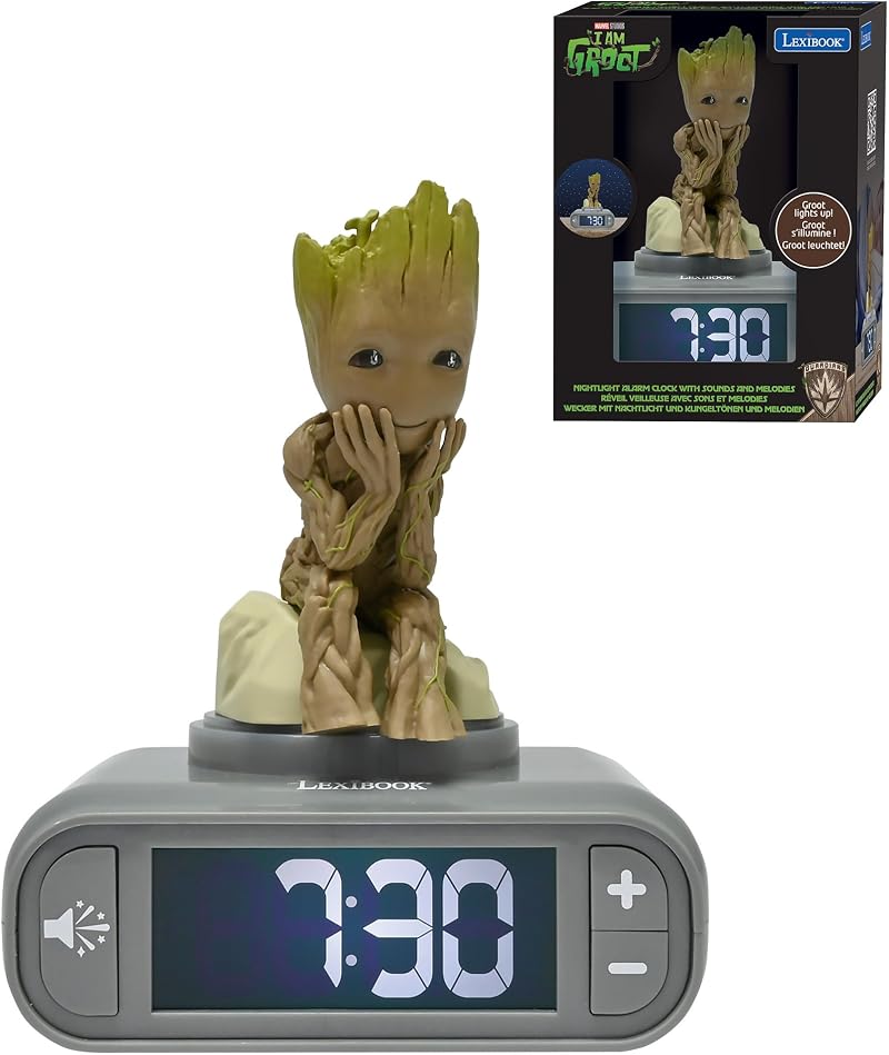 Lexibook Guardians of the Galaxy Groot Nightlight Alarm Clock RL800GG