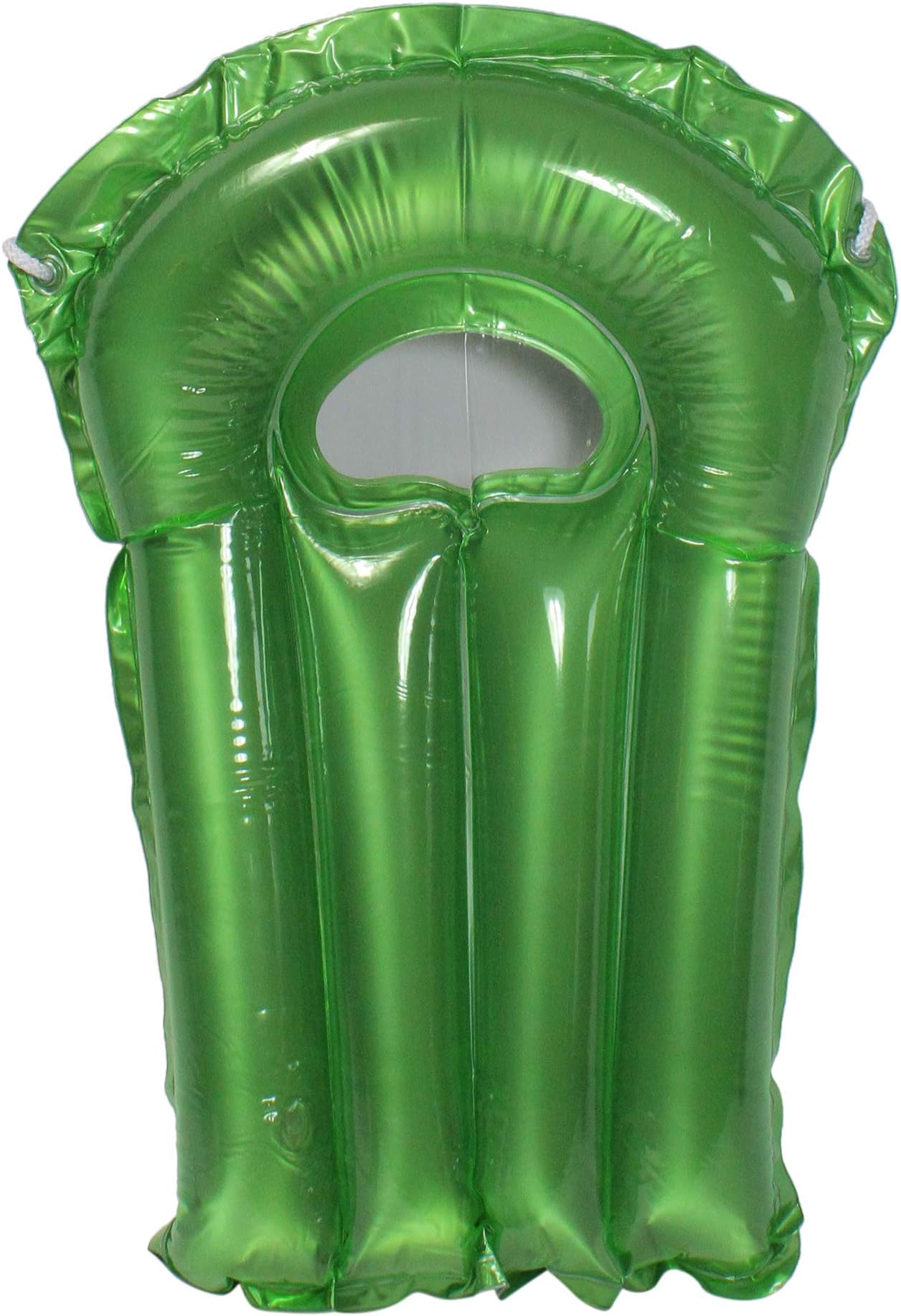 Swim Central 30-Inch Inflatable Transparent Green with Metallic Silver Surf Rider Pool Float