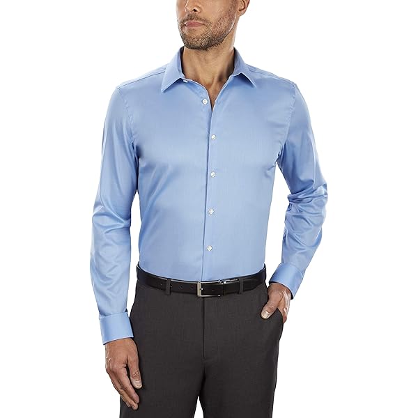 Amazon.com: Haggar Smart Wash Slim Fit Men's Button Down Dress Shirt, Black  Solid,S/14-14.5 32/33 : Clothing, Shoes & Jewelry