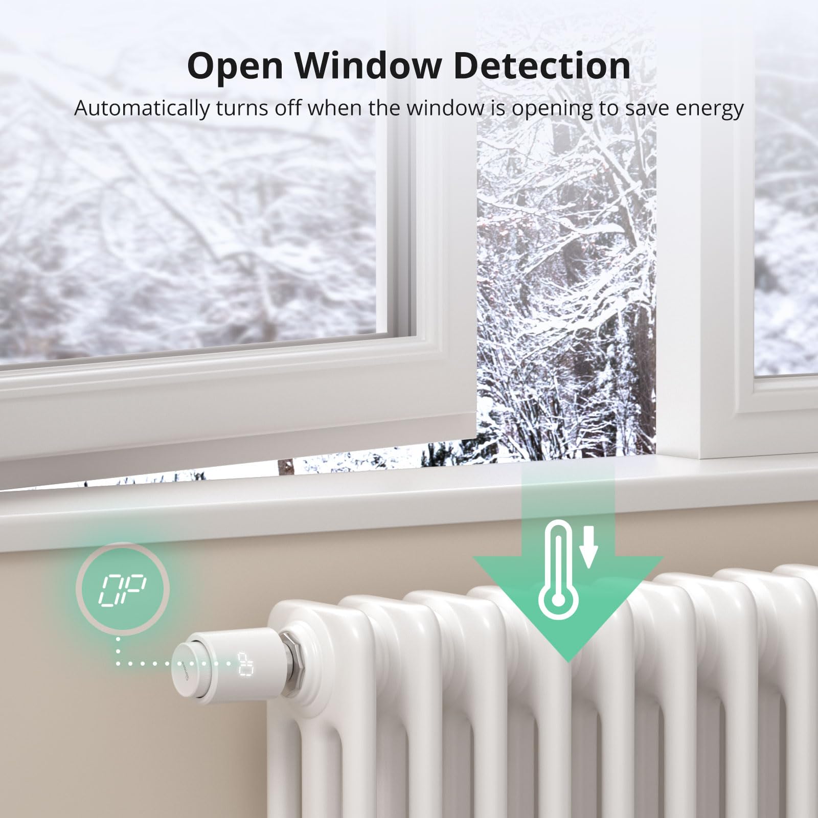 SONOFF Smart Heizkörperthermostat TRVZB, Smart Heizungsthermostat mit App-Funktion, Zigbee Thermostat Benötigt Zigbee 3.0 Hub, kompatibel mit Amazon Alexa/Home Assistant 7