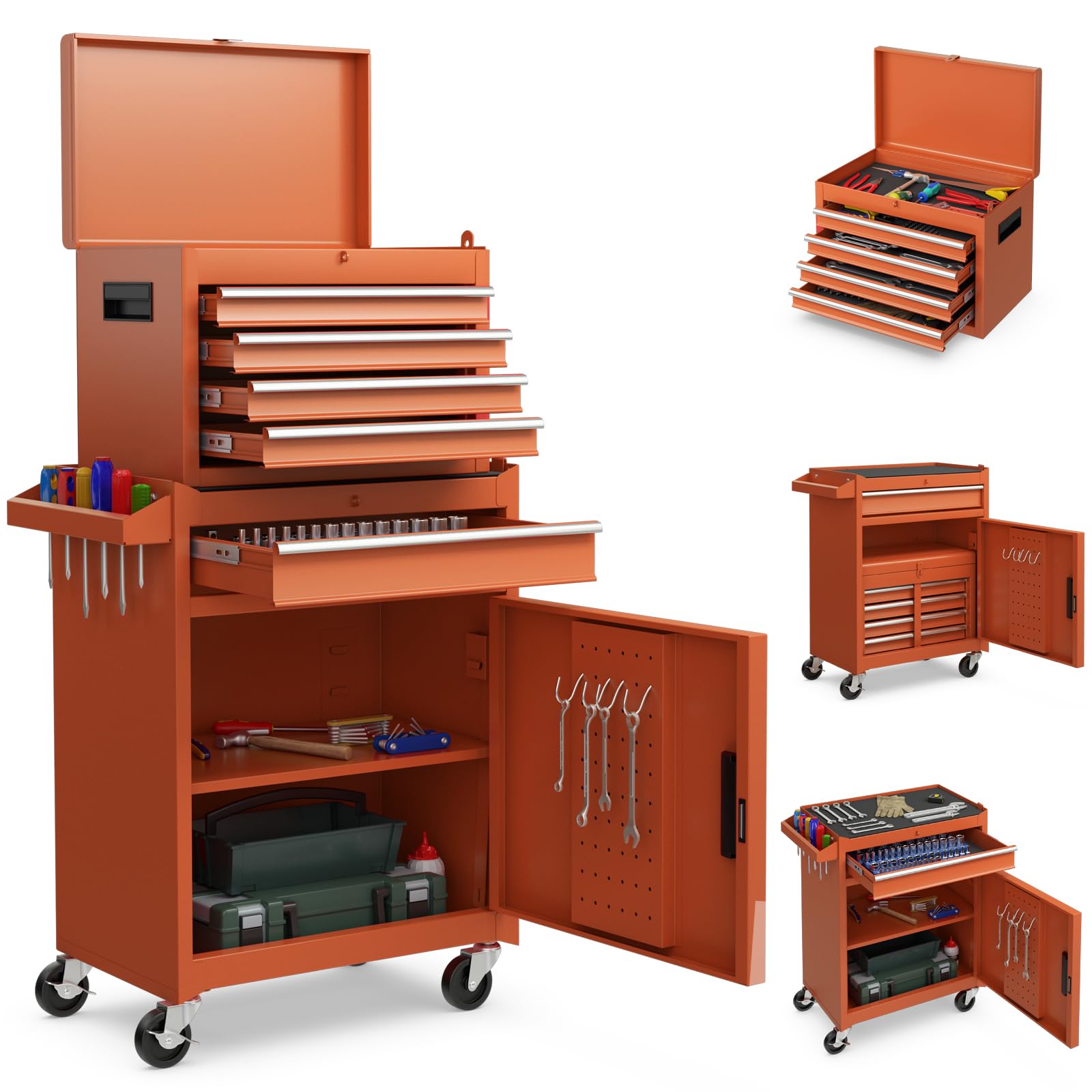 Goplus Tool Chest, 5 Drawers Rolling Tool Cabinet