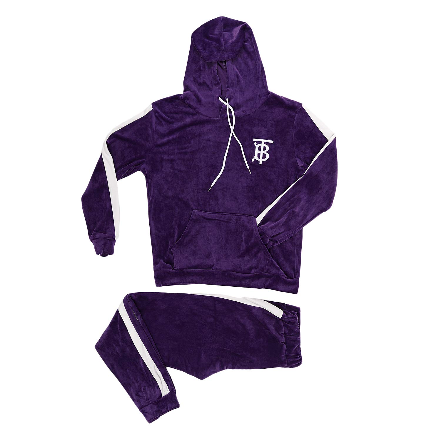Buy ikichic Velvet 2 Pc Tracksuit Purple Tracksuit for Women, Gym