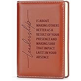 JOHSBYD Boss Appreciation Gift Leader Leather Notebook Thank You Gifts for Leader Boss Mentor Supervisor PM Retirement Gift Leadership Journal Notebook (Leadership)