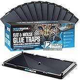 MOUSINATOR Rat and Mouse Large Glue Traps, 12-Pack, Larger, Heavier with Extra-Strong Adhesive Glue Mouse Trap, Sticky Mice T