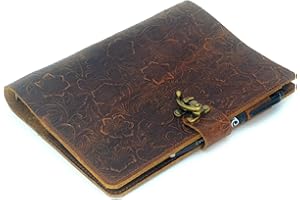 JJNUSA Leather A4 3 Ring 8.5" x 11" Binder Organizer Holder Writing Portfolio Multi Document Case with Removable Binder