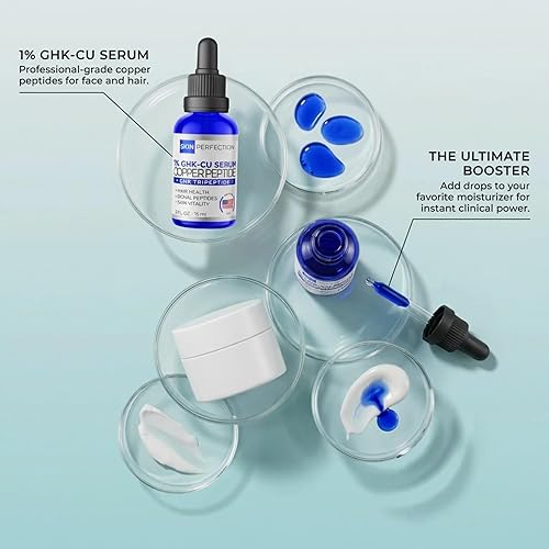 Skin Perfection Copper Peptide Serum GHK-CU 1% for Face & Hair Copper  Peptides for Skin,