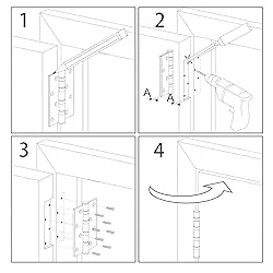 18 Pack Matte Black Door Hinges 3.5 x 3.5 Inch