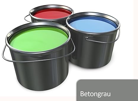 5L Bodenfarbe in Betongrau für Halle, Keller, Garage TÜV-GEPRÜFT Boden Farbe Garagenfarbe Betonfarbe