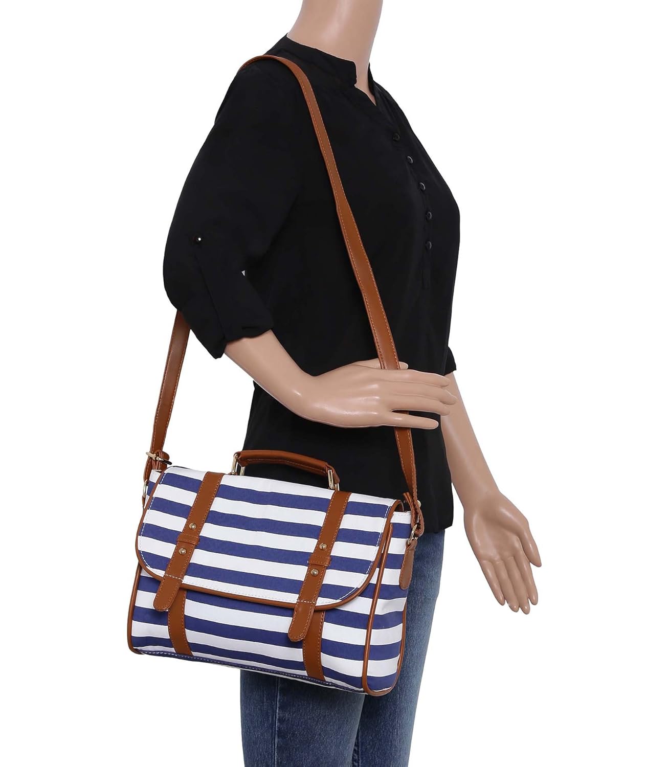 kleio womens satchel hand bag with a sling