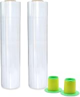 BOMEI PACK 2 Pack Industrial Clear Pallet Stretch Wrap 20mic 400mm x 260m